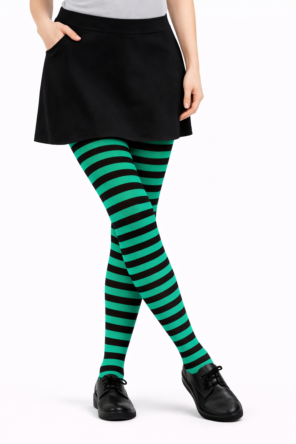 Girls Striped Tights 6-14