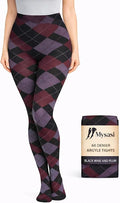 MYSASI Women's Argyle Pattern Tights -  Size M