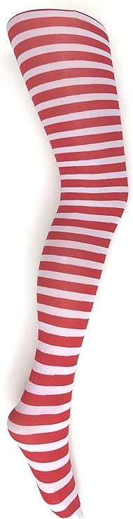 MYSASI Womens Striped Tights - Red And White