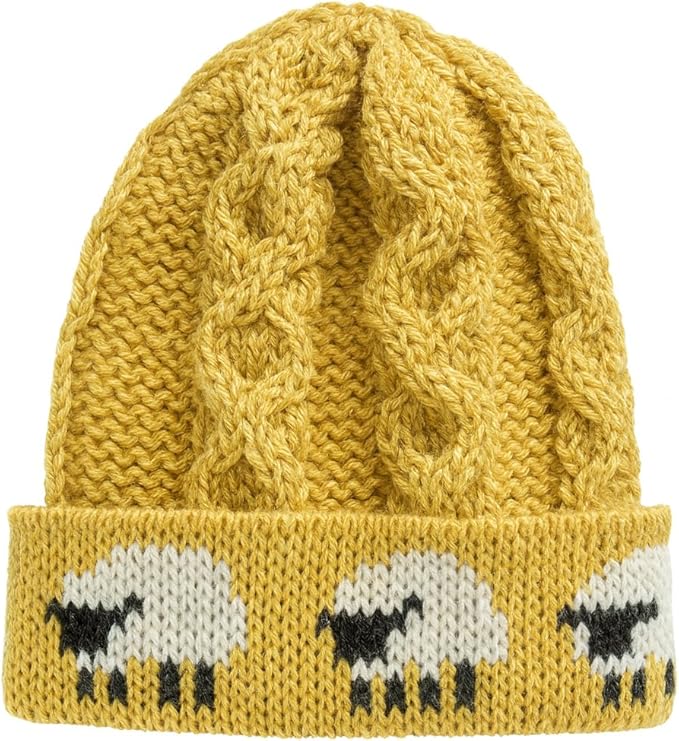 Women’s Aran 100 Percent Chunky Wool Hat - Highland Suflower