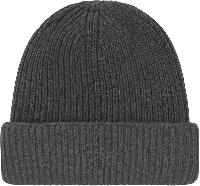 Pure British Wool Beanie Hat - Mink