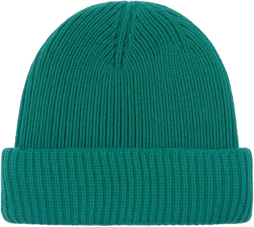 Pure British Wool Beanie Hat - Petrol Blue