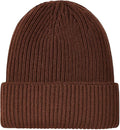 Pure British Wool Beanie Hat - Brown