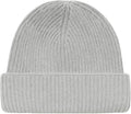 Pure British Wool Beanie Hat - Light Grey
