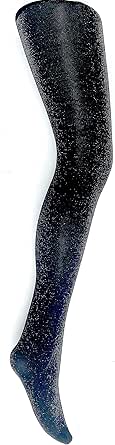 MYSASI Womens Black Sparkly Glitter Tights