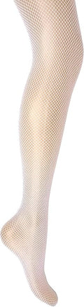 MYSASI Women's Fishnet Tights  - White